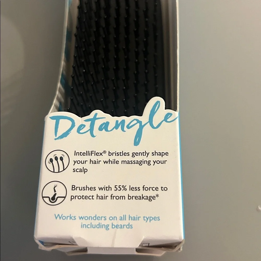 Wet Brush Detangling Hair Brush for Men, Black, Stimulates Scalp & Beard NITB